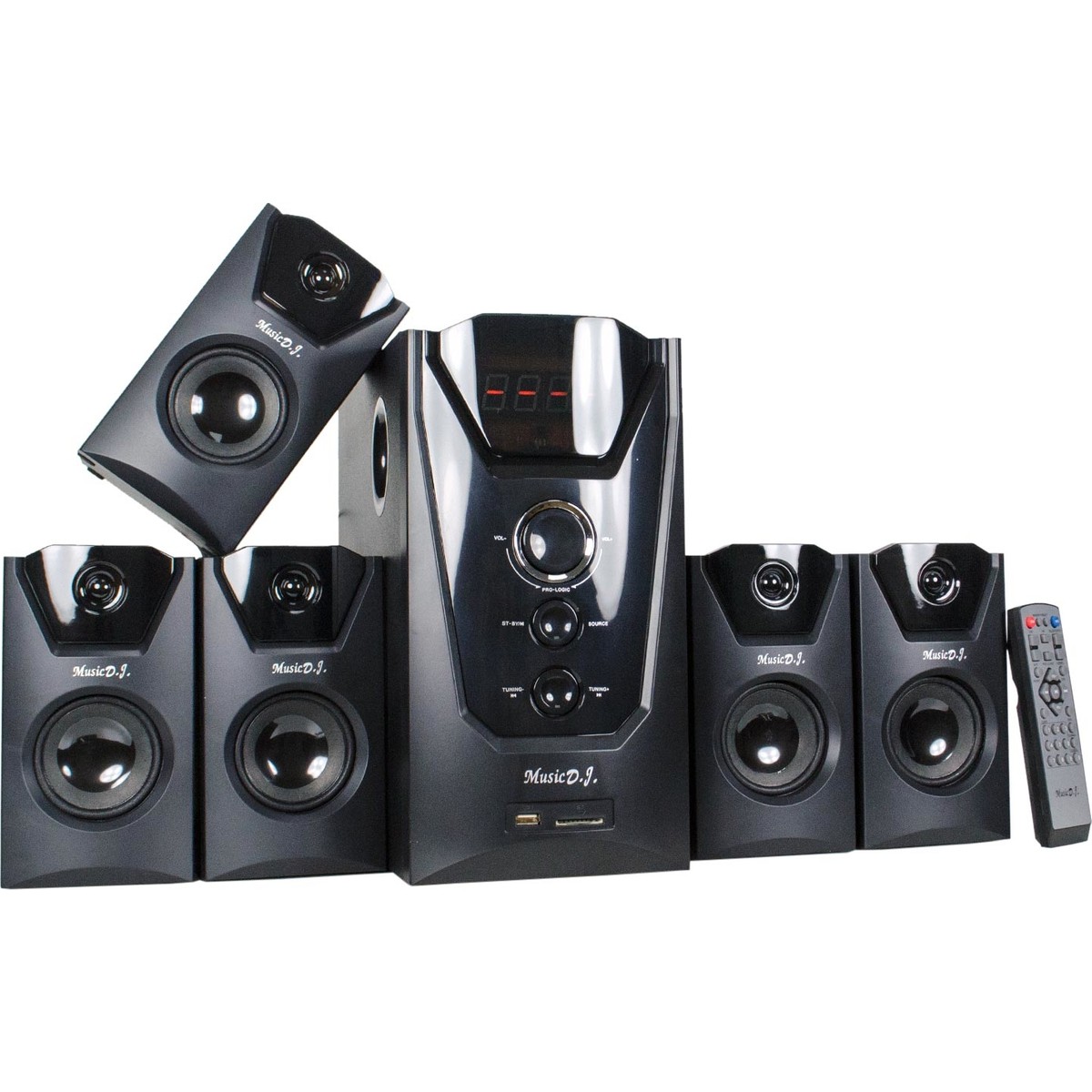10443605377074.jpg Music DJ 5.1 Bluetooth Surround Hoparlör Sistemi 30 Watt Güç ve 5.1 Kanal Tipi ile - Görsel 1