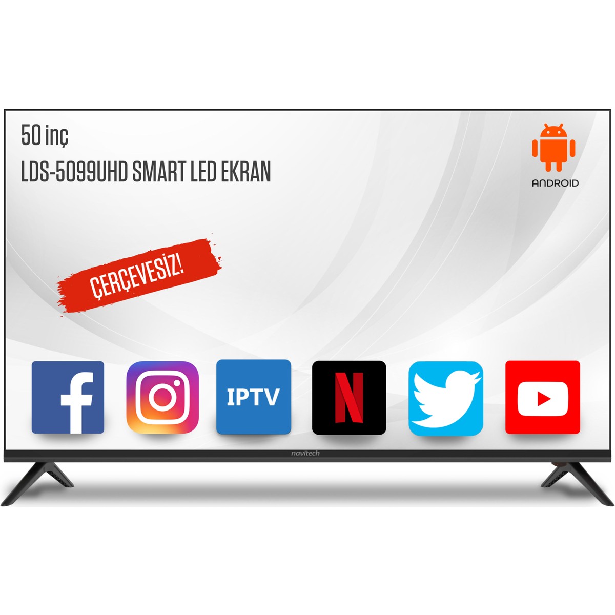 110000241762227.jpg Navitech LDS-5099 50" 127 Ekran 4K Ultra HD Smart LED TV - Görsel 1