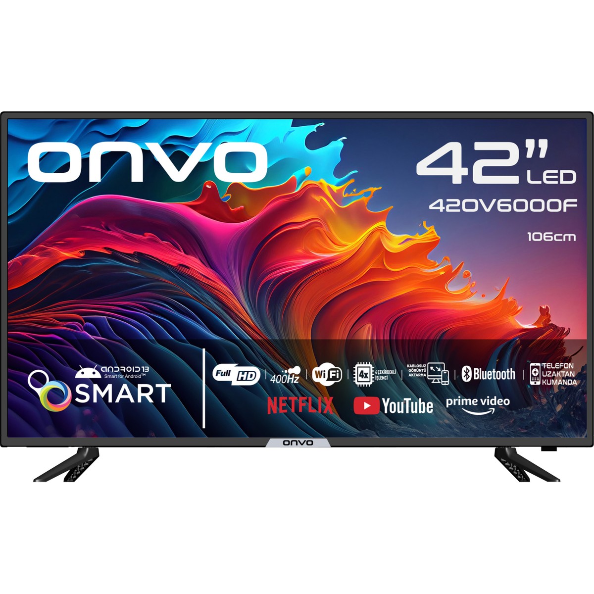 110000491746883.jpg Onvo 42OV6000F 42" 106 Ekran Uydu Alıcılı Full HD Smart LED TV - Görsel 1