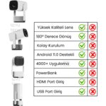 Seyutech Taşınabilir Powerbankli 4K Destekli 1080P Android Sistemli Sinema Projeksiyon Cihazı - Görsel 2