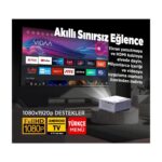 Vankyo Leisure L470A Android Tv 1080P Destekli Projeksiyon Cihazı +Auto Focus+Auto Keystone+6g Wifi+5.2 BLUETOOTH+300 Inç Yansıtma+Hifi Premium Ses Sistemi Beyaz Ps5/xbox/hdmı - Görsel 2