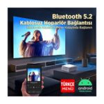 Vankyo Leisure L470A Android Tv 1080P Destekli Projeksiyon Cihazı +Auto Focus+Auto Keystone+6g Wifi+5.2 BLUETOOTH+300 Inç Yansıtma+Hifi Premium Ses Sistemi Beyaz Ps5/xbox/hdmı - Görsel 5