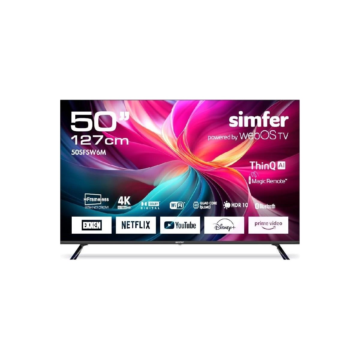 110000833429416.jpg Simfer 50SFSW6M 50" 127 Ekran 4K Ultra HD Uydu Alıcılı webOS LED TV - Görsel 1