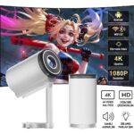 Robeve Robeve Taşınabilir Ayarlanabilir Projeksiyon Projektör Cihazı 4K Görüntü Projeksiyon Portatif Projektör 1080P Destekli Projeksiyon Smart Versiyon Akıllı Projeksiyon Cihazı