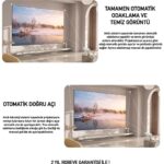 Robeve Kalobee Şarjlı Akıllı Mini Projektör Şarjlı Projeksiyon Cihazı - Android Kurulu, 4K/1080P Çözünürlük, Wifi 6, Bluetooth 5.0, Taşınabilir Kablosuz Ev Sineması Projektörü Akıllı Projeksiyon - Görsel 3