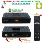 Fobem Vısıon S Hibrit 4gb Ram 32GB HDD 1.5ghz Ses Komutlu Uydu Alıcılı Androıd 14 Tv Box (Tunerli) - Görsel 2