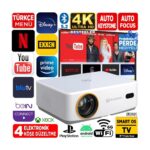 Vankyo Leisure L570B Smarttv 4K Destekli Projeksiyon Cihazı +Auto Focus+Auto Keystone+6g Wifi+5.2 BLUETOOTH+300 Inç Yansıtma+Dolby Premium Ses Sistemi Beyaz Ps5/ps4/xbox