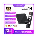 H96MAX RK3518 4K Android 14.0 Tv Box 2GB+16GB Medya Oynatıcı Air Mouse Wifi6 Bt 5.4 Ethernet Sesli Komut