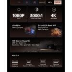 Wanbo X5 Pro 1100 ANSI Lümen, 4K Destekli Akıllı Projeksiyon Cihazı, HDR, Android TV 11, L1 Lisanslı 2025 Versiyon - Görsel 4