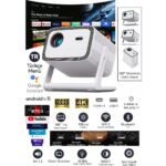 Wanbo Vali 1 Projeksiyon cihazı | 900 Ansı Lümen, Android Tv, Dahili Stand