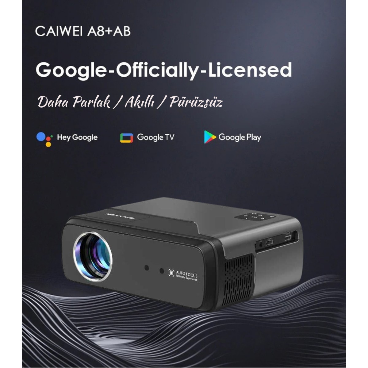 110001153701898.jpg Caiwei A8+ Akıllı Projeksiyon Cihazı - L1 Lisanslı Android Tv 14 - Dolby Audio Ses Sistemi - 1200 Ansı Lümen - Görsel 1