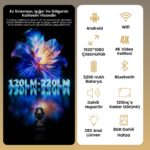 Harvox Apollon Hy7 Bataryalı Projeksiyon Cihazı Taşınabilir 4K Destekli 1080P Android Sistemli Projektör - Görsel 3