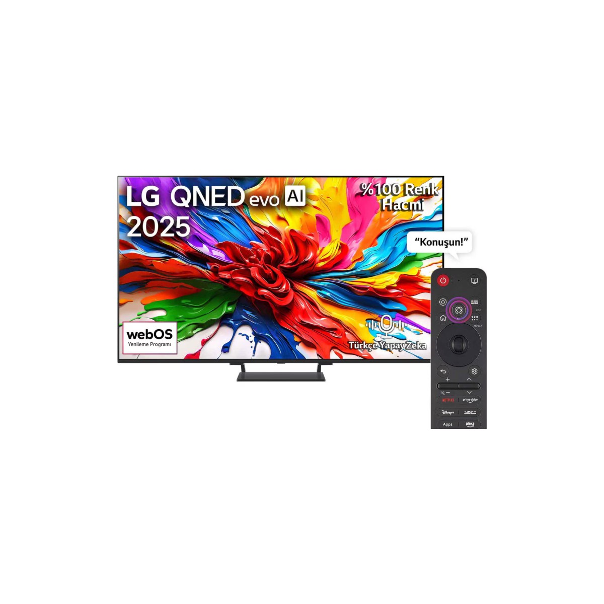 110001189429414.jpg LG 85QNED93A6A 85'' 215 Ekran Uydu Alıcılı 4K Ultra HD webOS QNED Evo TV - Görsel 1