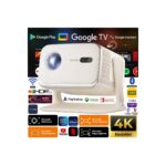 Vankyo Aurzen Boom Mini Android Google Tv 4K Destekli Projeksiyon Cihazı +HDR10+TOF Auto Focus+Tof Auto Keystone+6g WIFI+6.1BT+20W Dolby Ses Sistemi+Ayarlanabilir Açılı Beyaz - Ps5/ps4/xbox/nıntendo