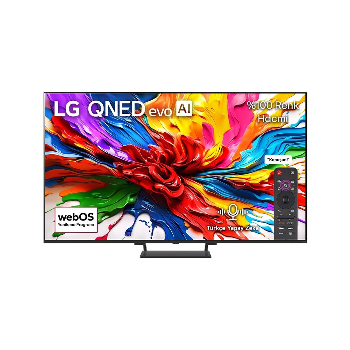 110001236979536.jpg LG 65QNED93A6A 65 '' 165 Ekran Uydu Alıcılı 4K Ultra HD webOS MiniLED TV - Görsel 1