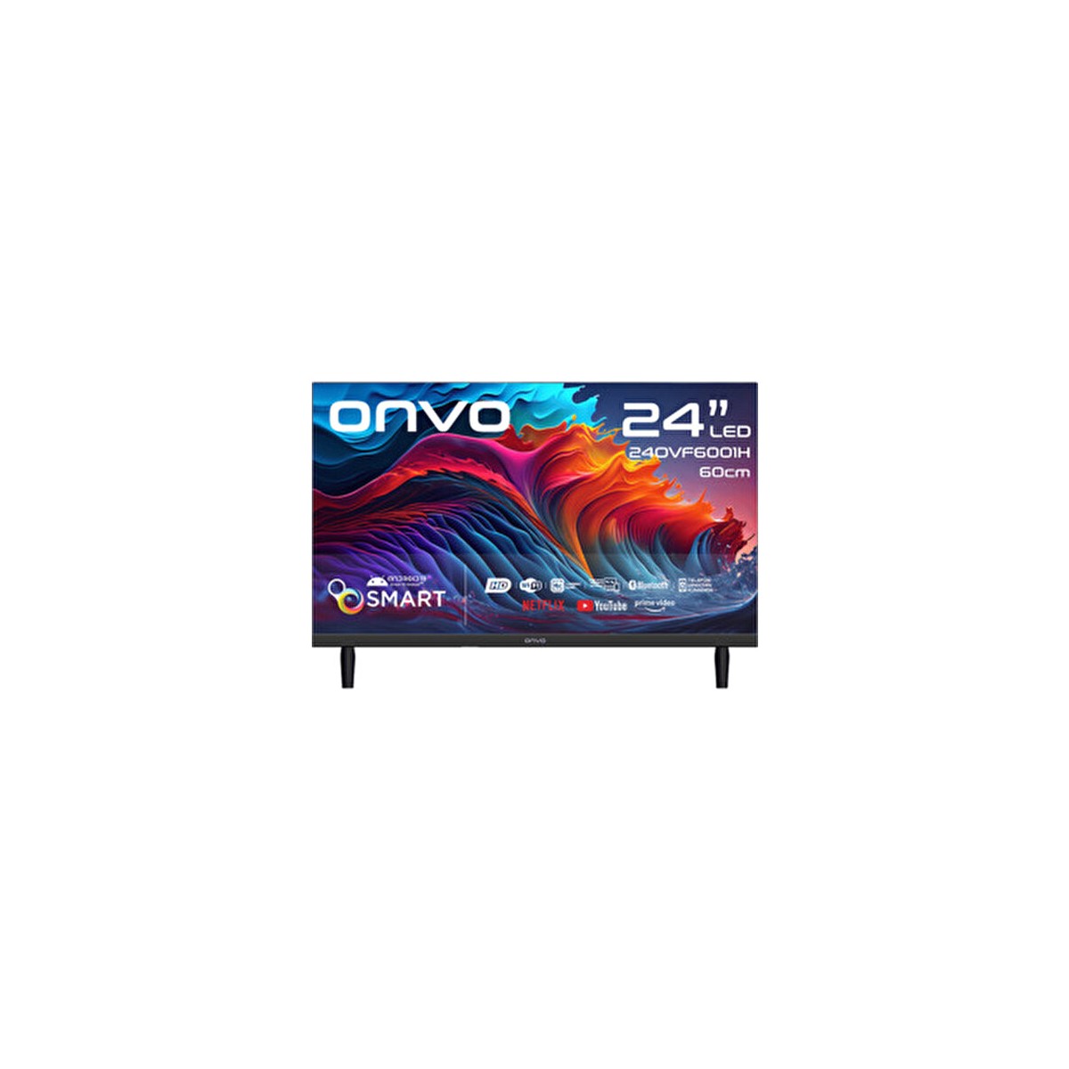 110001242130854.jpg Onvo 24OVF6001H 24'' 60 Ekran Uydu Alıcılı Full HD Smart LED TV - Görsel 1