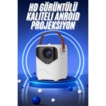 Hd Ayaklı Portatif Projeksiyon Cihazı Bluetooth Wifi Akıllı Android Işlemcili - EMY7028-7399