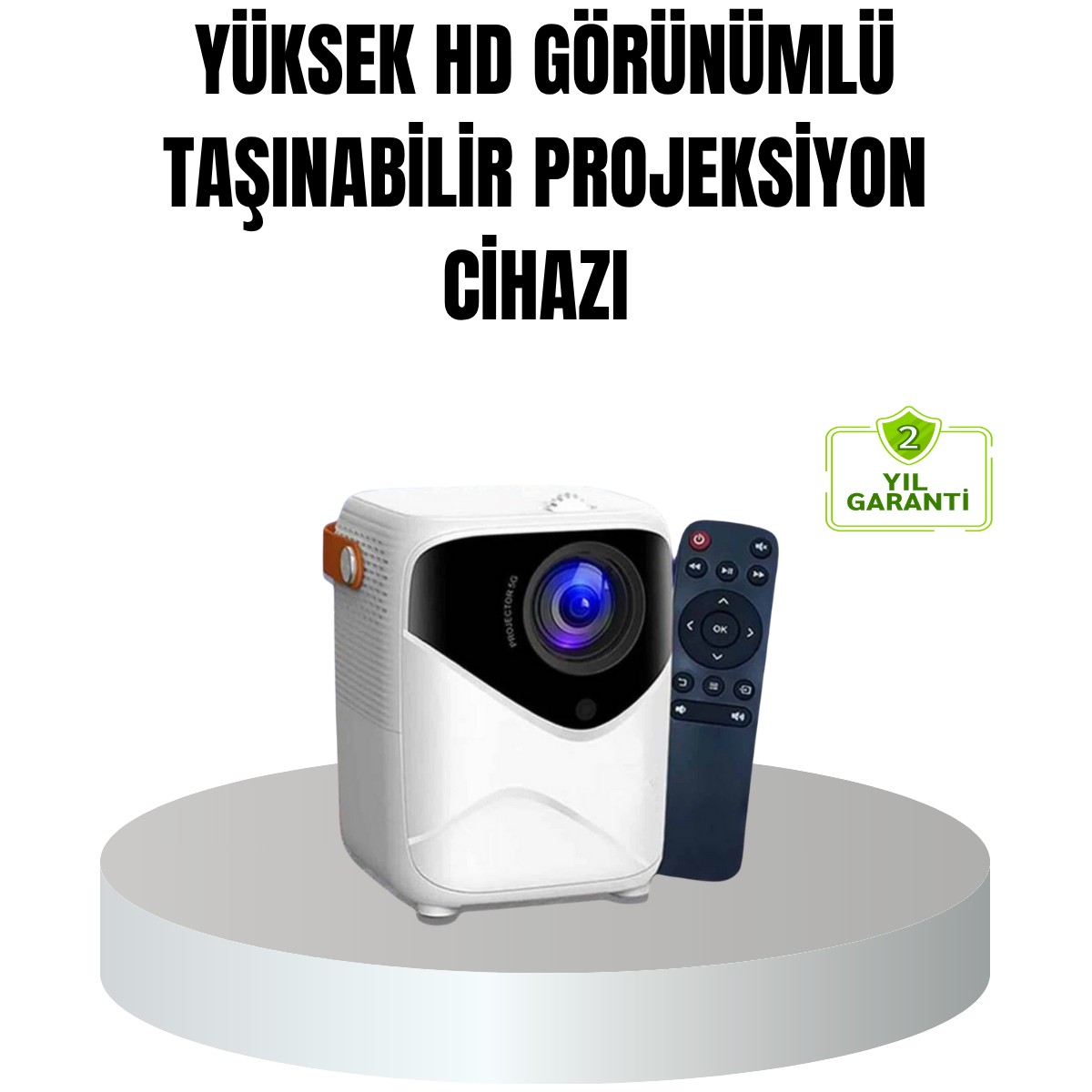 110001290936727.jpg Taşınabilir 1080P Hd Akıllı Projektör – 64GB Dahili Hafıza 2gb Ram Uzaktan K - EMY6073-4764 - Görsel 1