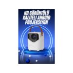 Hd Ayaklı Portatif Projeksiyon Cihazı Bluetooth Wifi Akıllı Android Işlemcili - EMY3184-6878 - Görsel 2