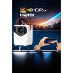 Taşınabilir Android Projeksiyon Wifi Destekli 4K Multimedia Tabanlı Ev ve Ofis Ti - EMY1665-3043 - Görsel 5