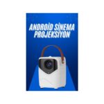 Marsilyan Hd Ayaklı Portatif Projeksiyon Cihazı Android Işlemcili Sinema Projektörü - MCT5764-9870 - Görsel 2