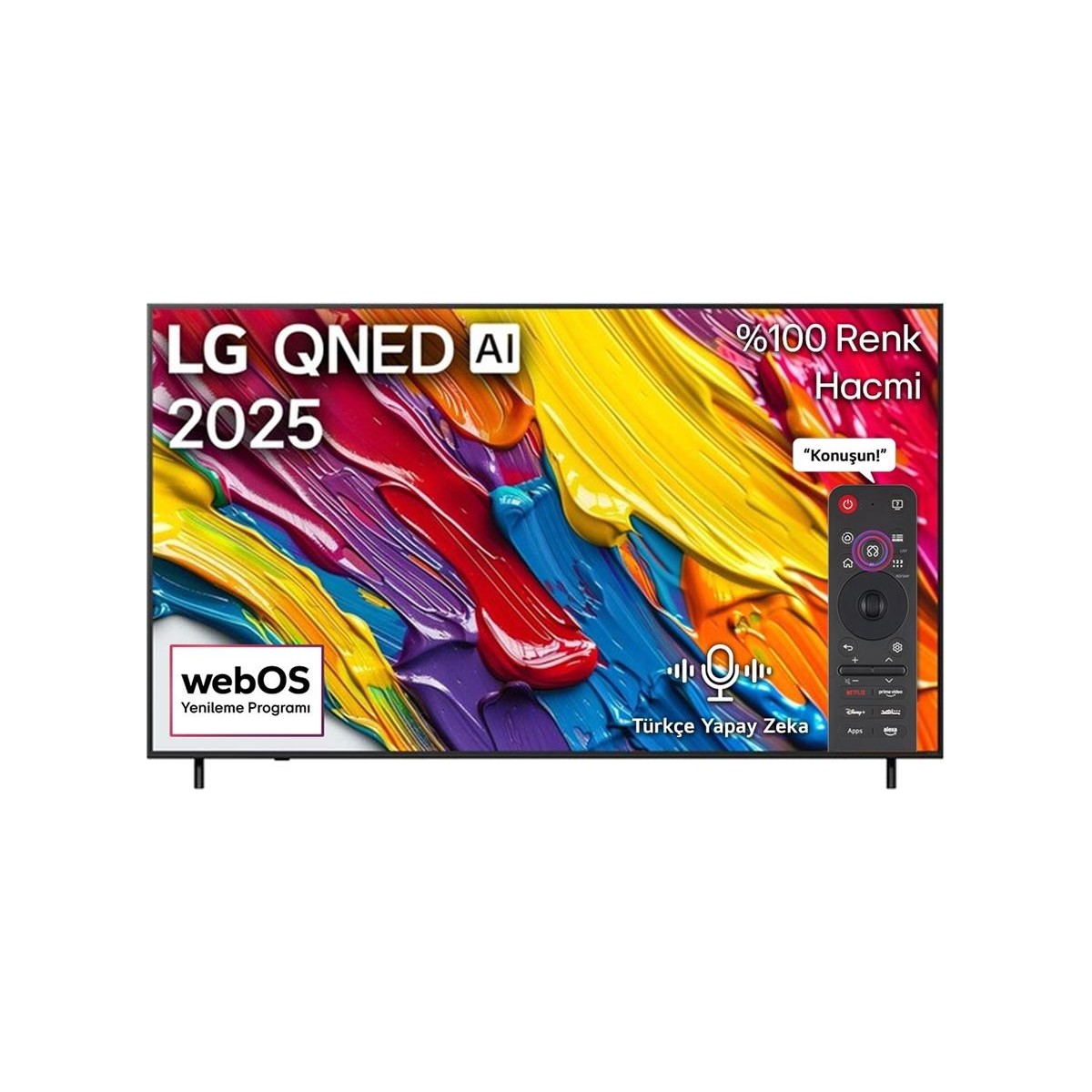 110001300711136.jpg LG 86QNED82A6B 86'' 218 Ekran Uydu Alıcılı 4K Ultra HD webOS QNED TV - Görsel 1