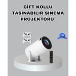 Taşınabilir Projeksiyon Cihazı 4K Destekli Wi-Fi Kablosuz Ekran Yansıtma - EMY8783-3988