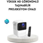 İlk El Grup Taşınabilir Akıllı 1080P Projektör – 64GB Hafıza, 2gb Ram, Full Hd Görüntü, Kumandalı
