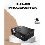 HDMI ve USB Girişli Taşınabilir Projeksiyon – Full Hd, Kumandalı, Oyun ve Film Deneyimi