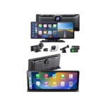 4K 10.2 Inç Çift Kameralı Araç Multimedya Ekranı Carplay Kablosuz Tüm Cihazlara Uyumlu